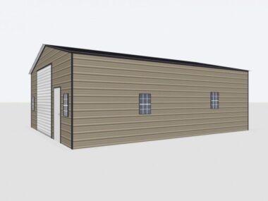 Keen's Buildings, 24x30x10 Metal Garage/ Workshop Installed, KBG-1G243010-1D6W