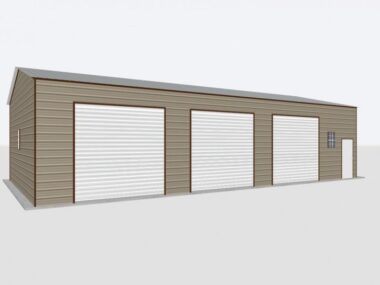 Keen's Buildings, 26x50x12 Metal Garage/ Workshop Installed, KBG-3G265012-1D6W