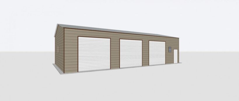Keen'S Buildings, 26X50X12 Metal Garage/ Workshop Installed, Kbg-3G265012-1D6W