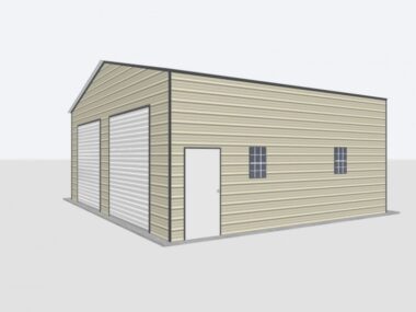 Keen's Buildings, 30X25X12 Metal Garage/ Workshop Installed, KBG-2G302512-1D4W
