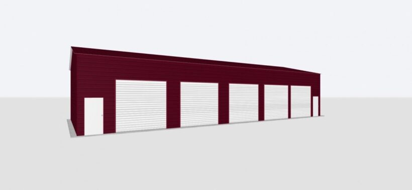 Keen'S Buildings, 30X71X14 Metal Garage / Workshop Installed, Kbg-5G307114-2D0W