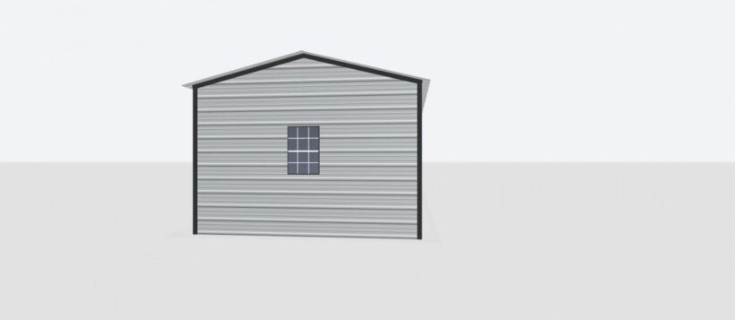 Keen'S Buildings, 12X60X8 Metal Garage, Kbg-1G126008-1D1W
