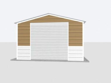 Keen's Buildings, 14x25x8 Metal Garage, KBG-1G142508-1D1W