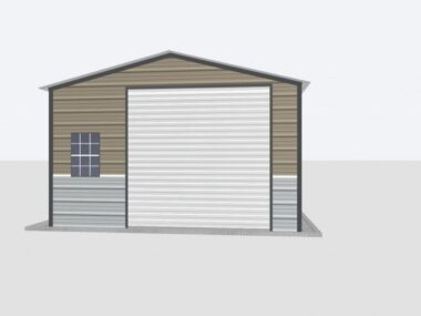 Keen's Buildings, 14x40x8 Metal Garage, KBG-1G144008-1D1W