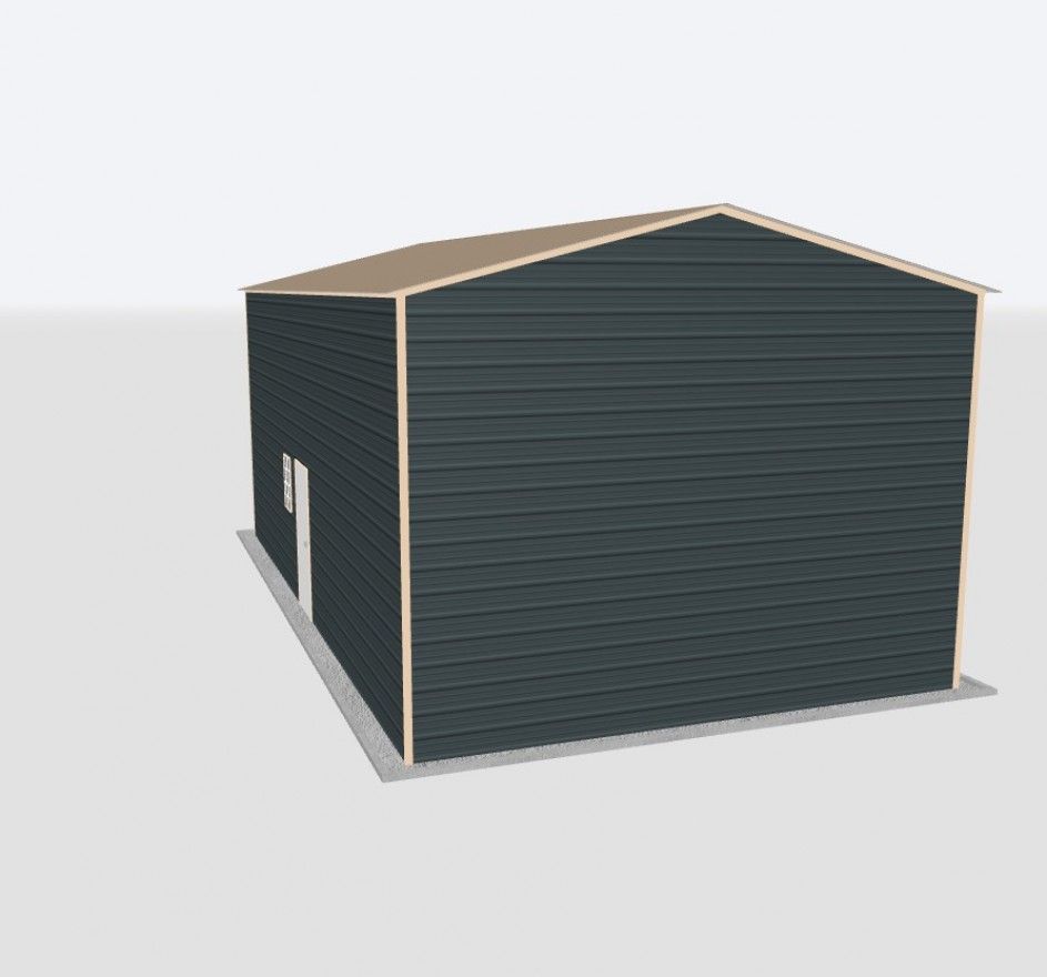20X40X14 Metal Garage 20X40X14 Metal Garage Keen'S Buildings, 20X40X14 Metal Garage, Kbg-1G204014-1D1W