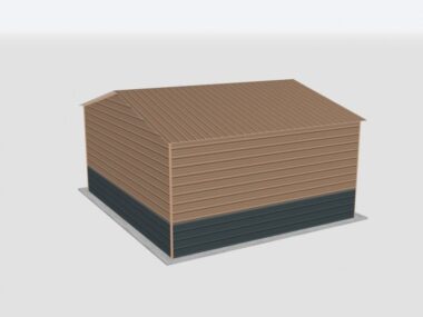 Keen's Buildings, 22x20x14 Metal Garage, KBG-1G222014-1D1W
