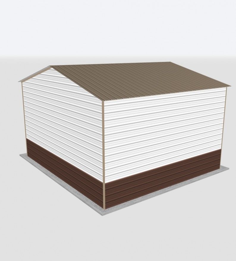 22X20X12 Metal Garage 22X20X12 Metal Garage Keen'S Buildings, 22X20X12 Metal Garage, Kbg-1G222012-1D1W