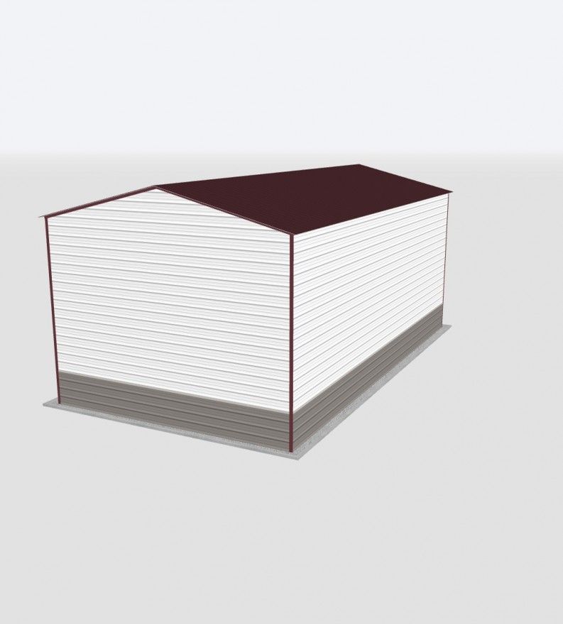 22X20X18 Metal Garage 22X20X18 Metal Garage Keen'S Buildings, 22X20X18 Metal Garage, Kbg-1G222018-1D1W