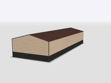 Keen's Buildings, 22x60x8 Metal Garage, KBG-1G226008-1D1W