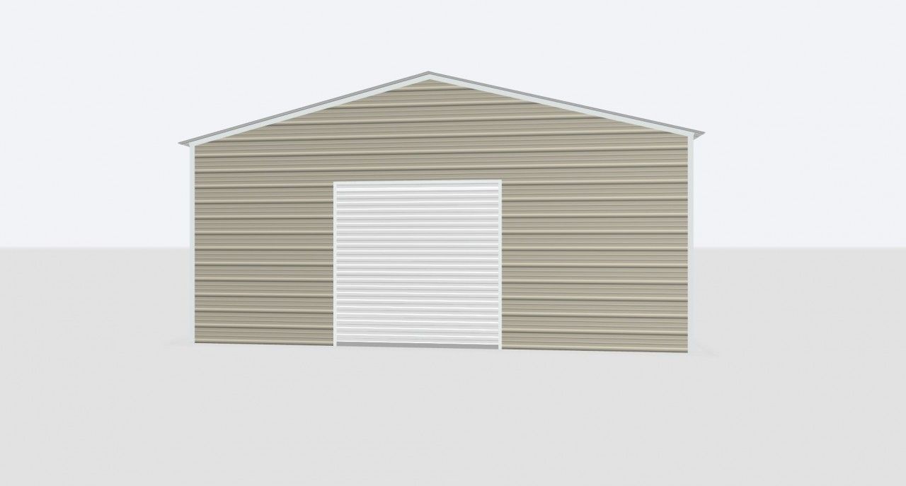 20X25X8 Metal Garage 20X25X8 Metal Garage Keen'S Buildings, 20X25X8 Metal Garage, Kbg-1G202508-1D1W