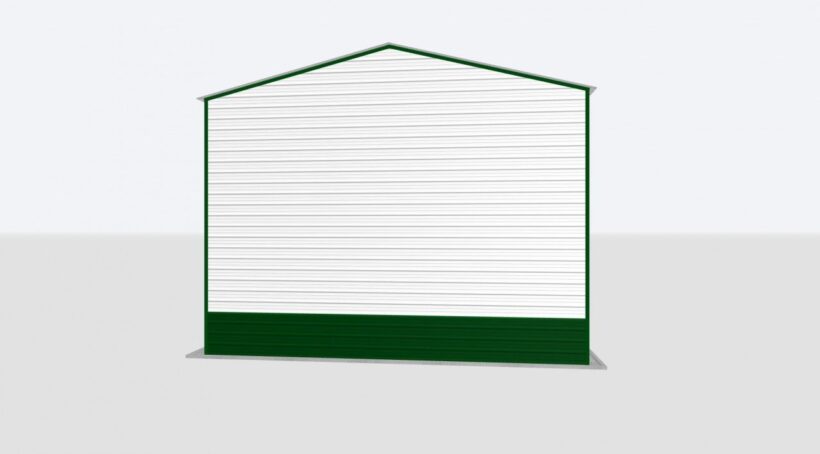 Keen'S Buildings, 28X25X16 2-Car Metal Garage, Kbg-2G282516-1D1W