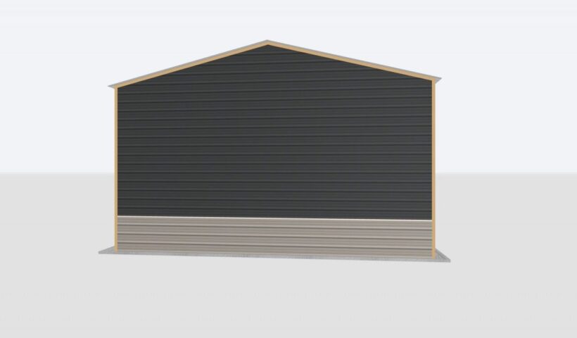 Keen'S Buildings, 26X80X14 2-Car Metal Garage, Kbg-2G268014-1D1W