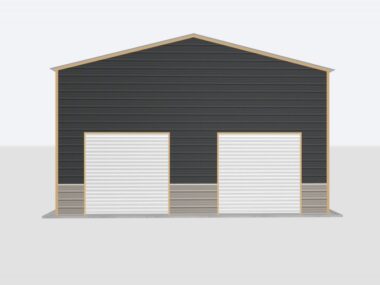 Keen's Buildings, 26x80x14 2-Car Metal Garage, KBG-2G268014-1D1W