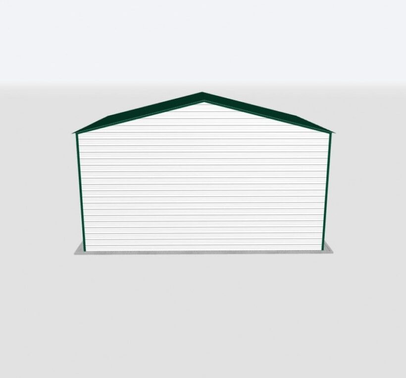 Keen'S Buildings, 28X20X14 2-Car Metal Garage, Kbg-2G282014-1D1W