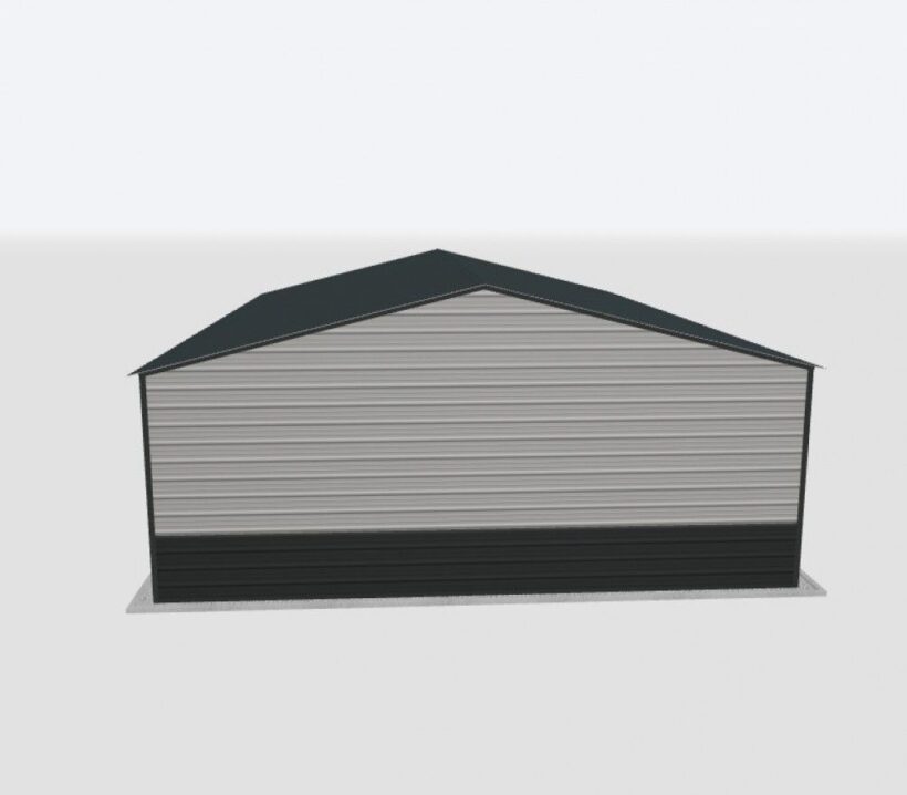 Keen'S Buildings, 28X55X8 Metal Garage, Kbg-1G285508-1D1W