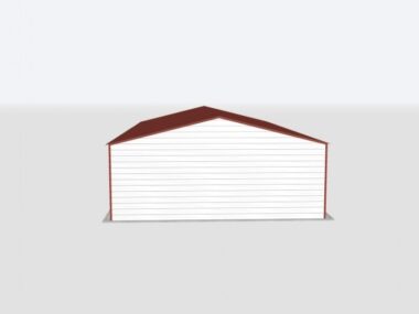 Keen's Buildings, 28x55x10 2-Car Metal Garage, KBG-2G285510-1D1W