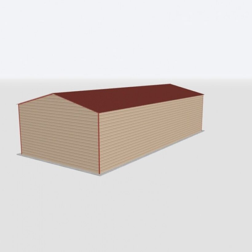 Keen'S Buildings, 28X60X14 Metal Garage, Kbg-1G286014-1D1W
