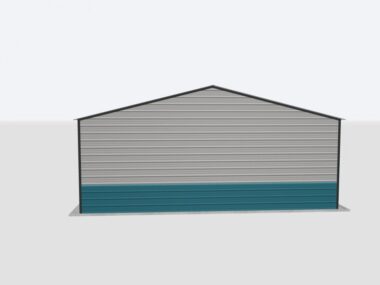 Keen's Buildings, 28x70x10 2-Car Metal Garage, KBG-2G287010-1D1W