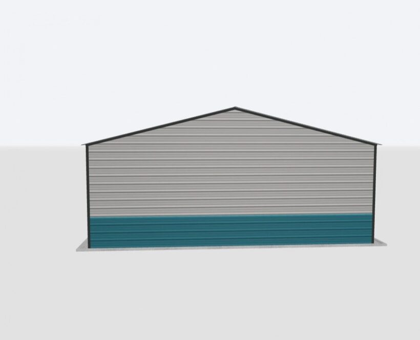Keen'S Buildings, 28X80X12 2-Car Metal Garage, Kbg-2G288012-1D1W