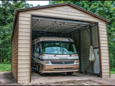 Keen's Buildings, 18X40X14  Metal Garage/ Workshop Installed, KBG-1G184014-0D0W