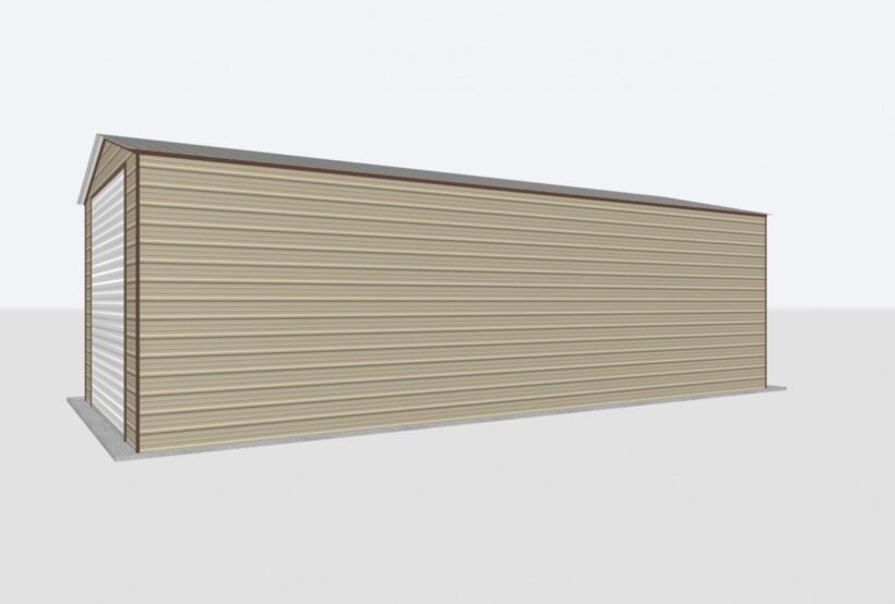 Keen'S Buildings, 18X40X14  Metal Garage/ Workshop Installed, Kbg-1G184014-0D0W-Ad
