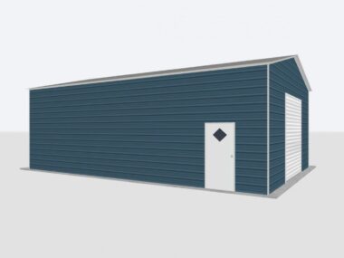 Keen's Buildings, 24X35X12 Metal Garage/ Workshop Installed, KBG-1G243512-1D0W