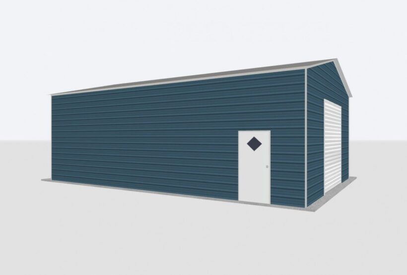 Keen'S Buildings, 24X35X12 Metal Garage/ Workshop Installed, Kbg-1G243512-1D0W