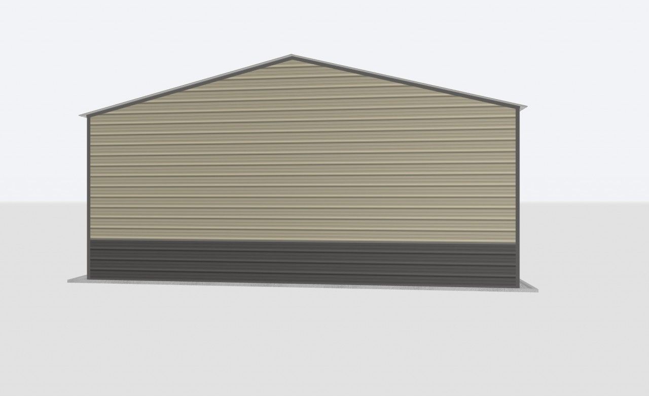 30X40X12 Metal Garage/ Workshop Installed 30X40 Metal Building Keen'S Buildings, 30X40X12 Metal Garage/ Workshop Installed, Kbg-2G304012-2D1W