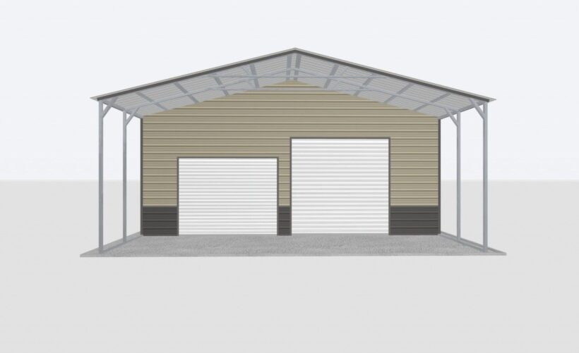 Keen'S Buildings, 30X40X12  Metal Garage/ Workshop Installed, Kbg-2G304012-2D1W