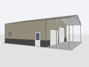Keen's Buildings, 30X40X12 Metal Garage/ Workshop Installed, KBG-2G304012-2D1W