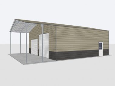 Keen's Buildings, 30X40X12 Metal Garage/ Workshop Installed, KBG-2G304012-2D1W