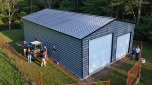 30X50X13 Metal Garage/ Workshop Installed