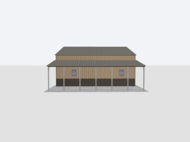 Keen's Buildings, 40X30X12 Metal Garage/ Workshop Installed, KBG-1G403012-1D6W2LT