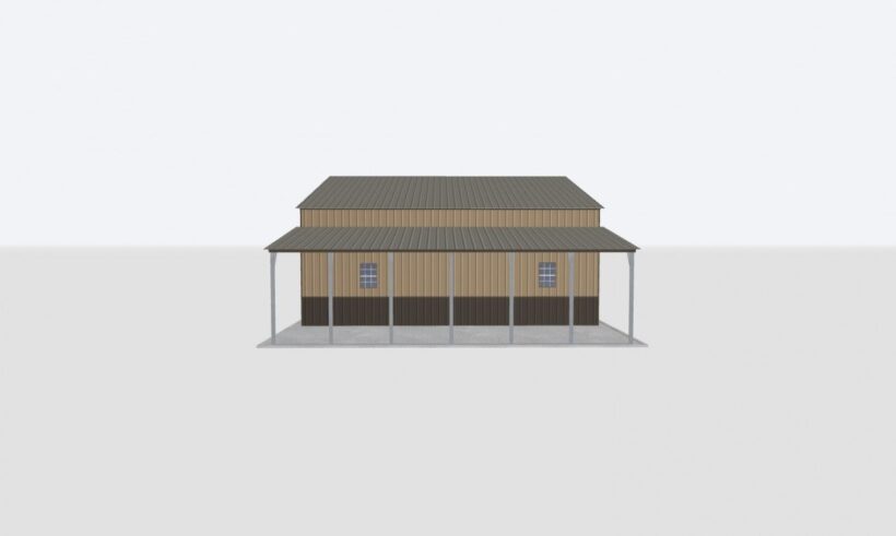Keen'S Buildings, 40X30X12 Metal Garage/ Workshop Installed, Kbg-1G403012-1D6W2Lt