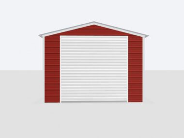 Keen's Buildings, 12x20x8 Metal Garage, KBG-1G122008-1D1W