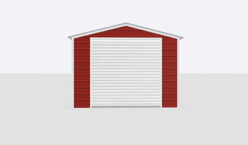 Keen'S Buildings, 12X20X8 Metal Garage, Kbg-1G122008-1D1W