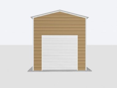Keen's Buildings, 12x25x12 Metal Garage, KBG-1G122512-1D1W