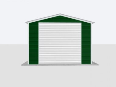 Keen's Buildings, 12x40x8 Metal Garage, KBG-1G124008-1D1W