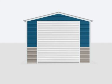 Keen's Buildings, 12x45x8 Metal Garage, KBG-1G124508-1D1W