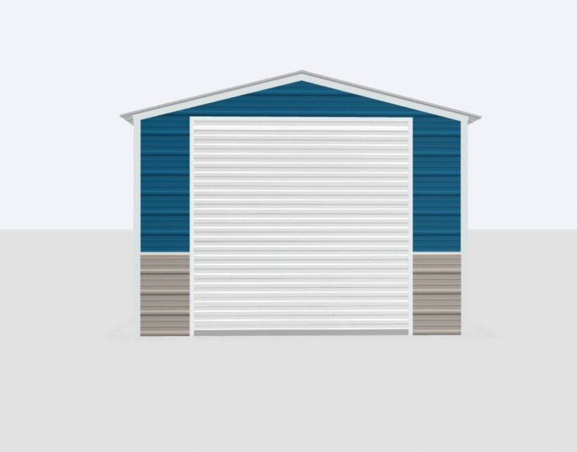 Keen'S Buildings, 12X45X8 Metal Garage, Kbg-1G124508-1D1W
