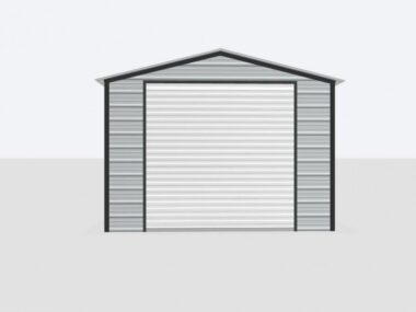 Keen's Buildings, 12x60x8 Metal Garage, KBG-1G126008-1D1W