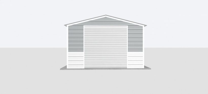 Keen'S Buildings, 14X35X8 Metal Garage, Kbg-1G143508-1D1W