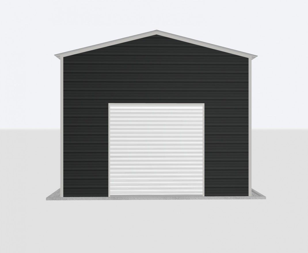 16X20X12 Metal Garage 16X20X12 Metal Garage Keen'S Buildings, 16X20X12 Metal Garage, Kbg-1G162012-1D1W