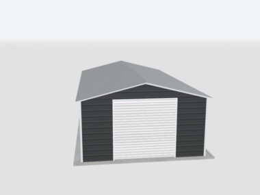 Keen's Buildings, 16x35x8 Metal Garage, KBG-1G163508-1D1W