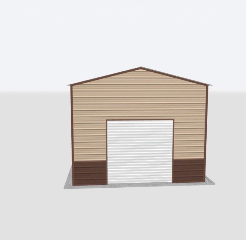 Keen'S Buildings, 16X55X12 Metal Garage, Kbg-1G165512-1D1W