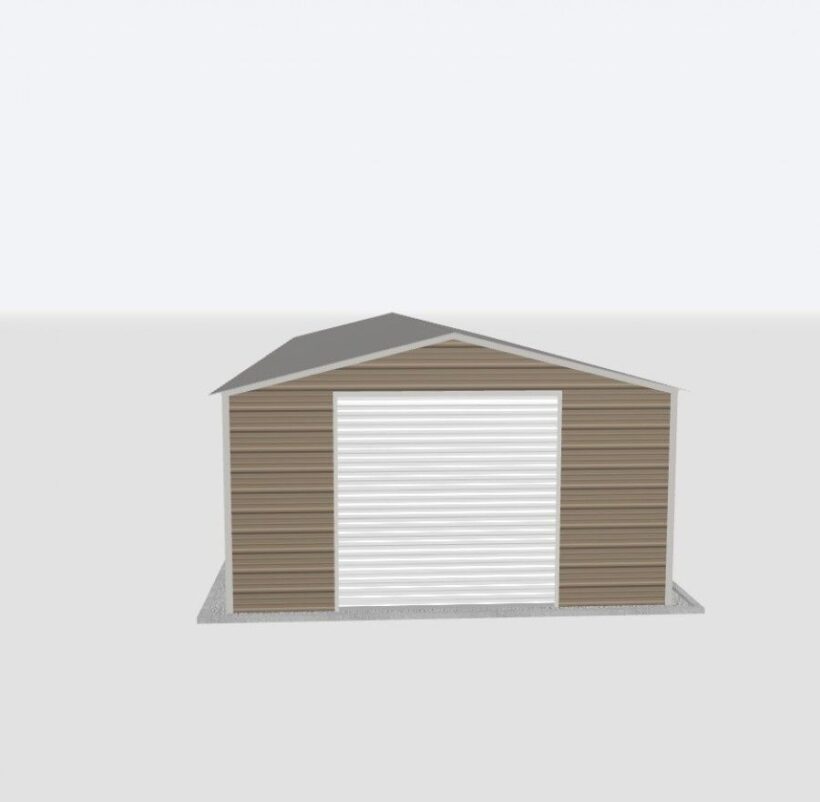 Keen'S Buildings, 16X45X8 Metal Garage, Kbg-1G164508-1D1W
