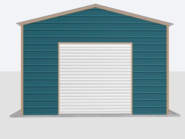 Keen's Buildings, 16x25x10 Metal Garage, KBG-1G162510-1D1W