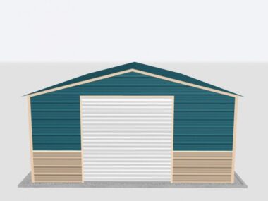 Keen's Buildings, 18x25x8 Metal Garage, KBG-1G182508-1D1W