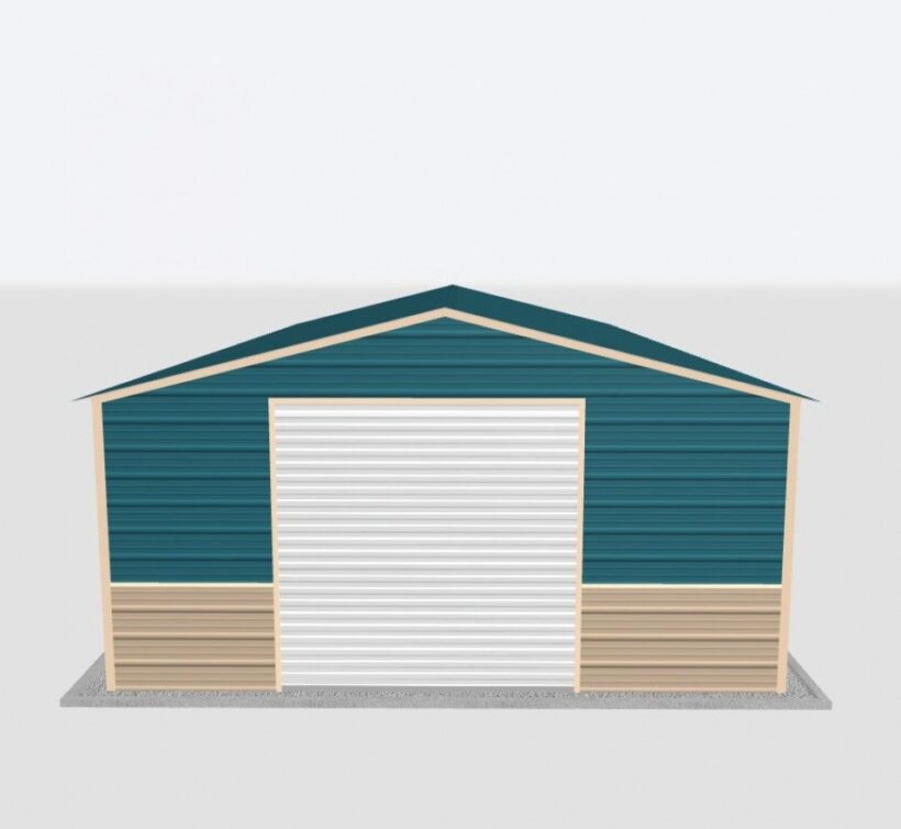 Keen'S Buildings, 18X40X8 Metal Garage, Kbg-1G184008-1D1W