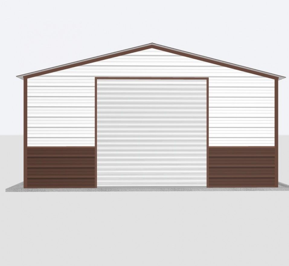 22X20X8 Metal Garage 22X20X8 Metal Garage Keen'S Buildings, 22X20X8 Metal Garage, Kbg-1G222008-1D1W